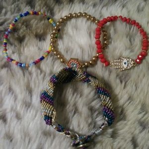 Set of coachella bracelets
